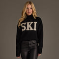 Black & White Ski Mock Neck Sweater