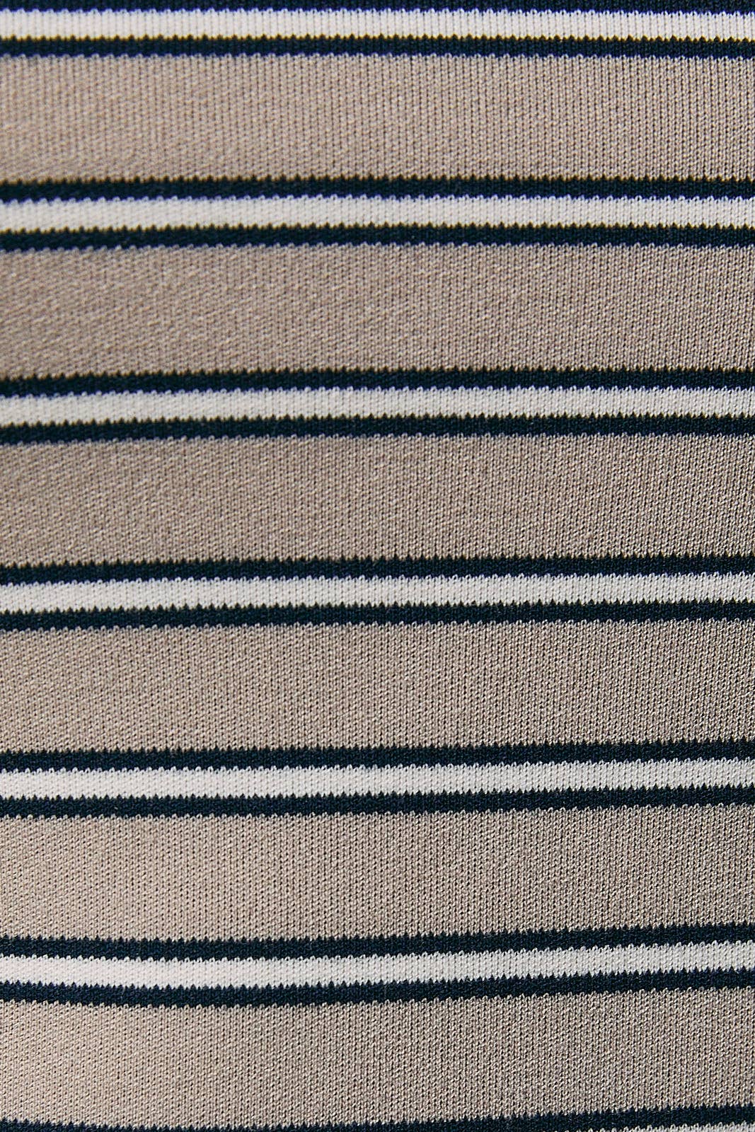 LONG SLEEVE ROUND NECK STRIPED TOP: MAUVE-BROWN STRIPE / S