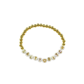 Gold Filled Ball Beaded Message Bracelets: Salty Bitch