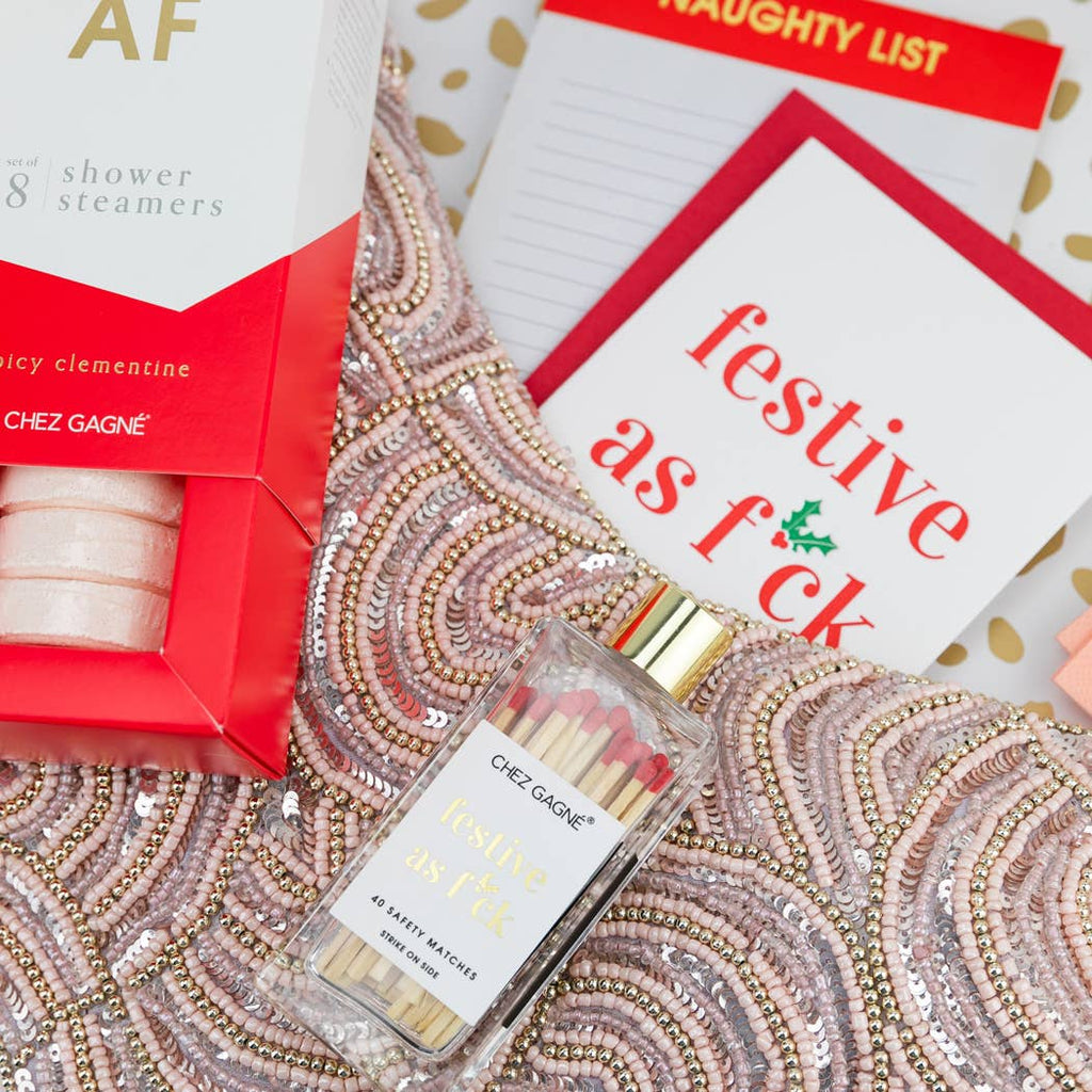 Festive As F*ck - Glass Bottle Matches