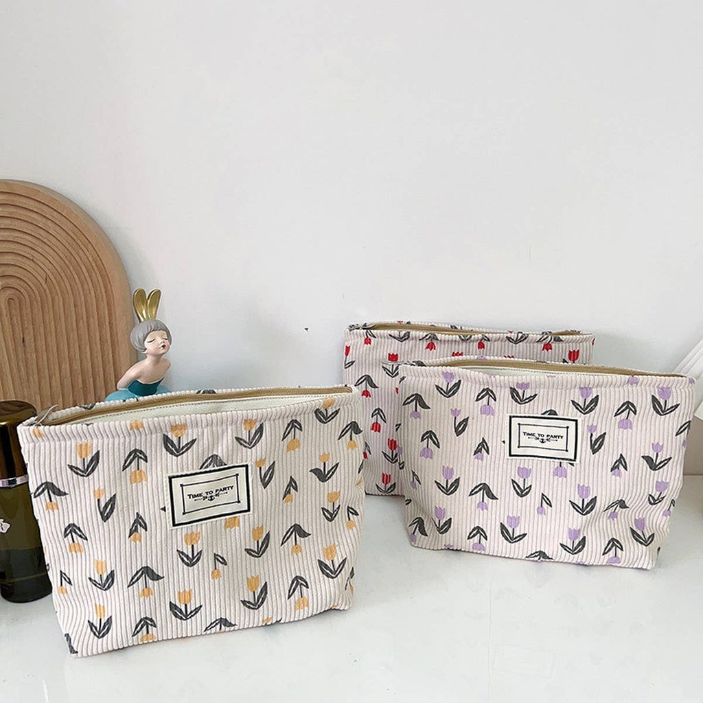 PORTABLE TRAVEL STORAGE BAG MAKEUP BAG_CWAB1223: Orange / (OS) 2
