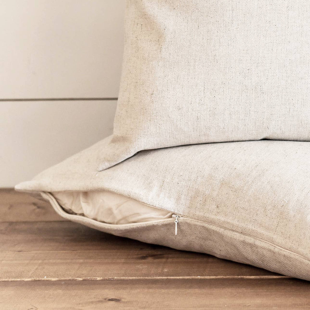 Swiss Cross Pillow Cover: 18 x 18 Natural