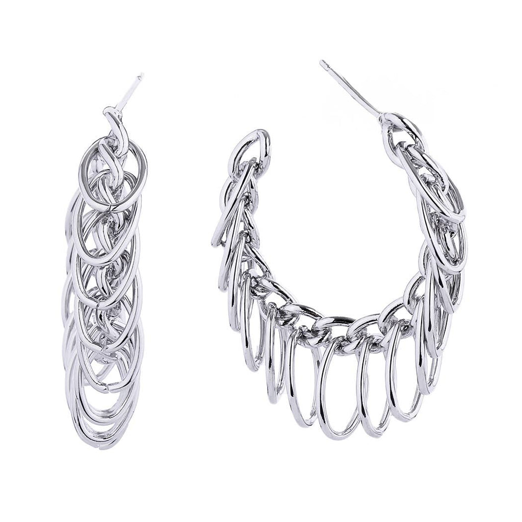 14K Gold-Dipped Chain Drop Post Earrings: GLD / ONE SIZE