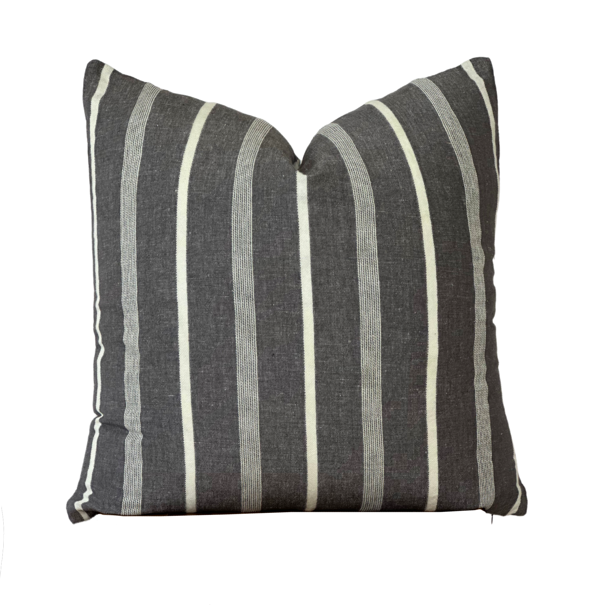 Linen Stripe Pillow Cover | Addison: Gray Stripe