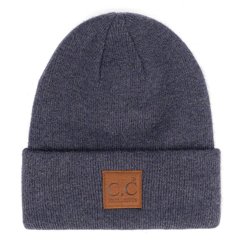 Unisex Heather Knit Classic Beanie Hat