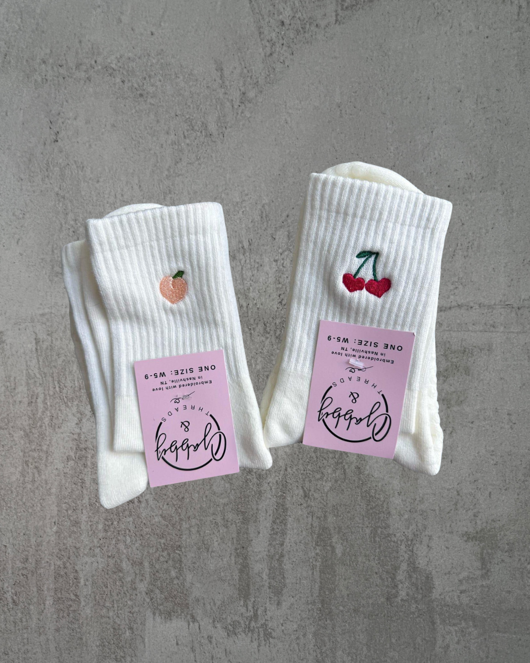 Peach Grip Socks