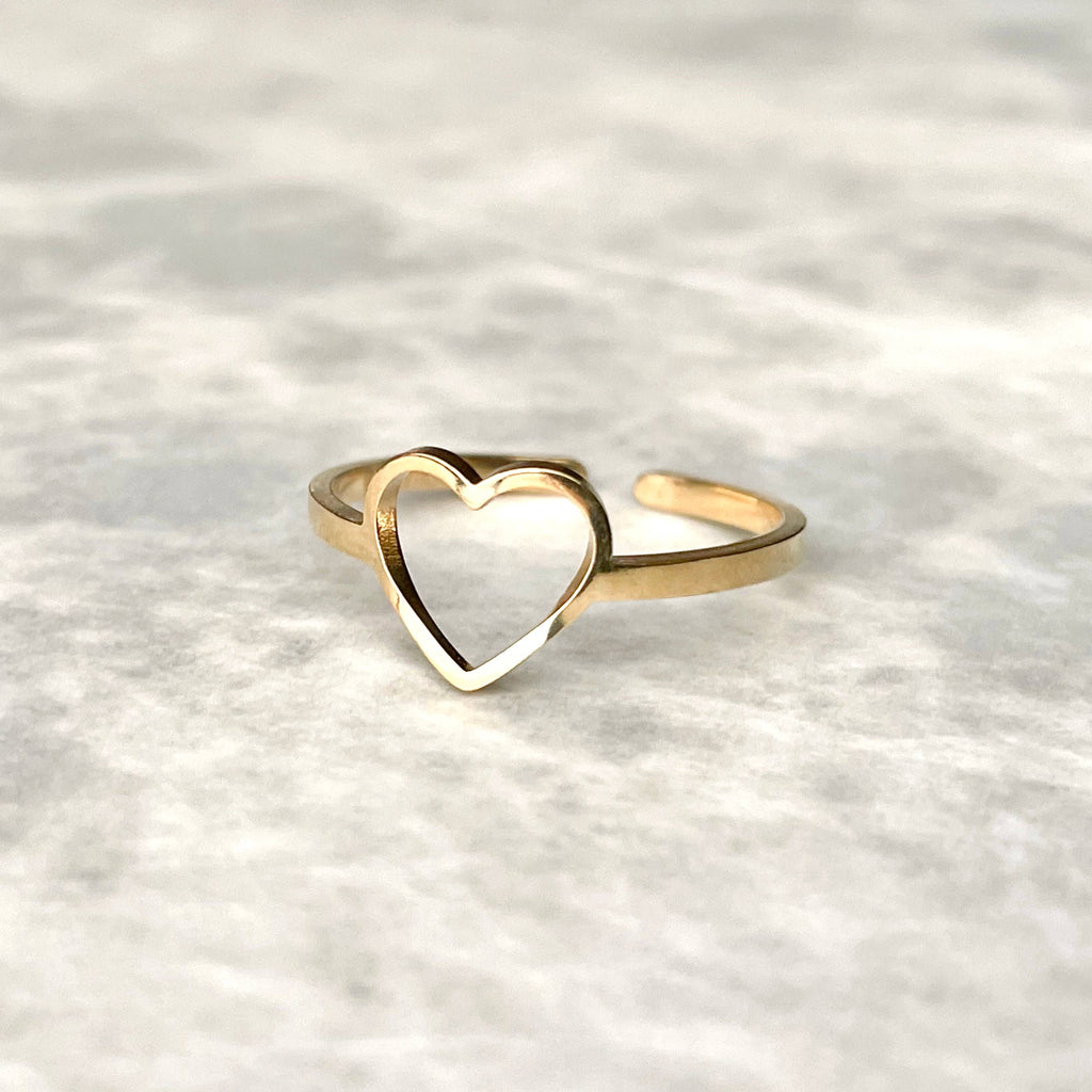Adjustable Medium Heart Ring