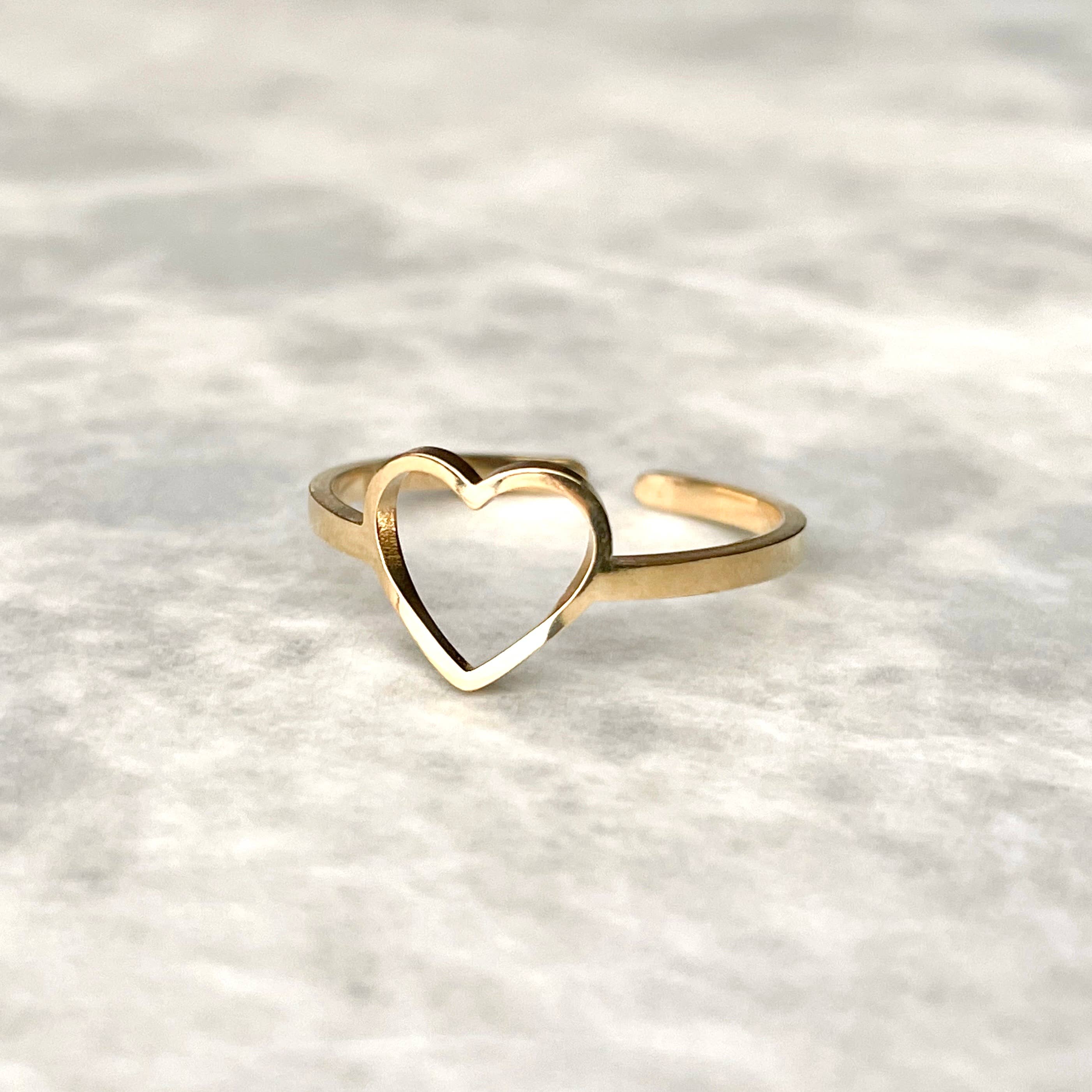 Adjustable Medium Heart Ring