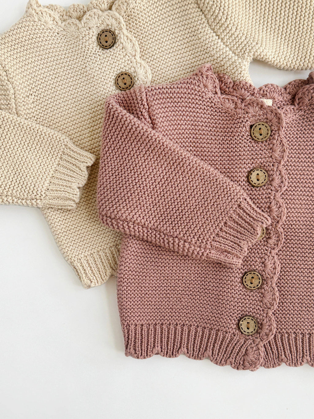 Baby Sophia Sweater: Champagne pink / 0-3 months