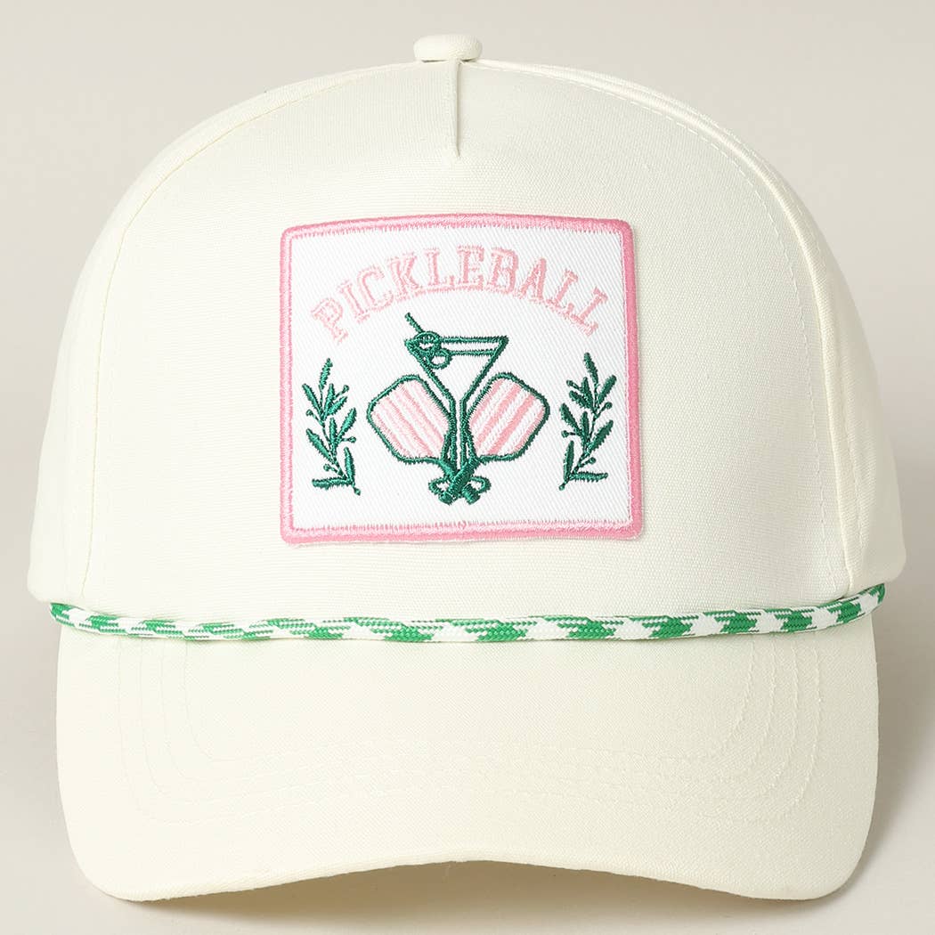 Pickleball Drink Embroidery Patch Trucker Hat