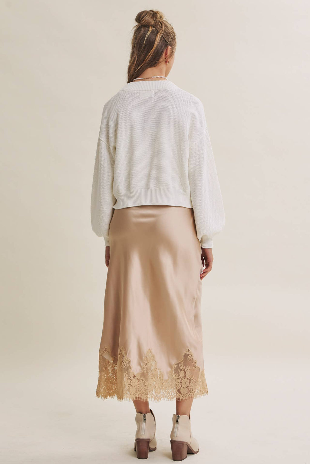 EVERYDAY ESEENTIAL EASY LAYERING BALLOON SLV WAFFLE CARDIGAN