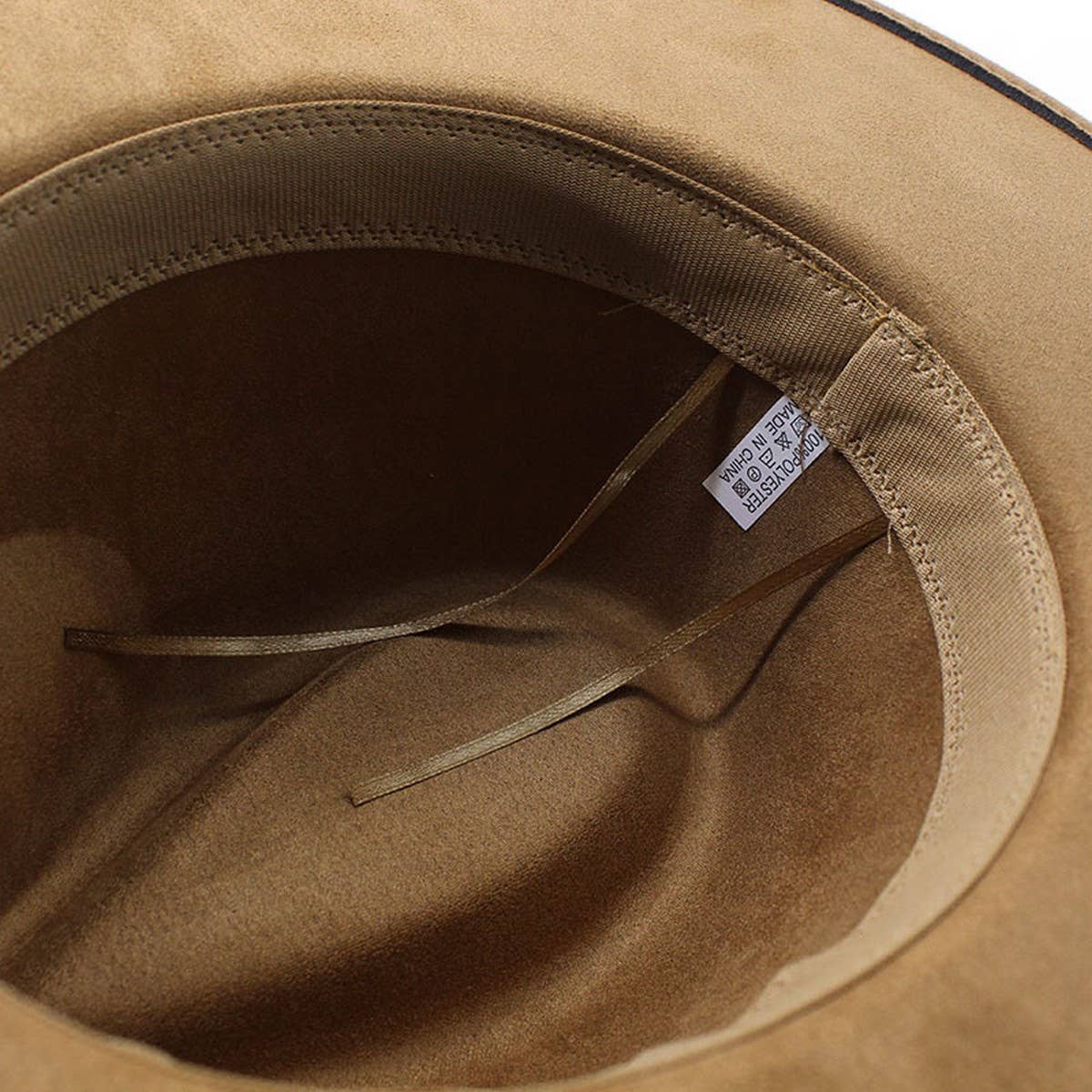 SUEDE HAT FLAT BRIM HAT FLAT BRIM GENTLEMAN HAT_CWAH2527: Beige / (OS) 1