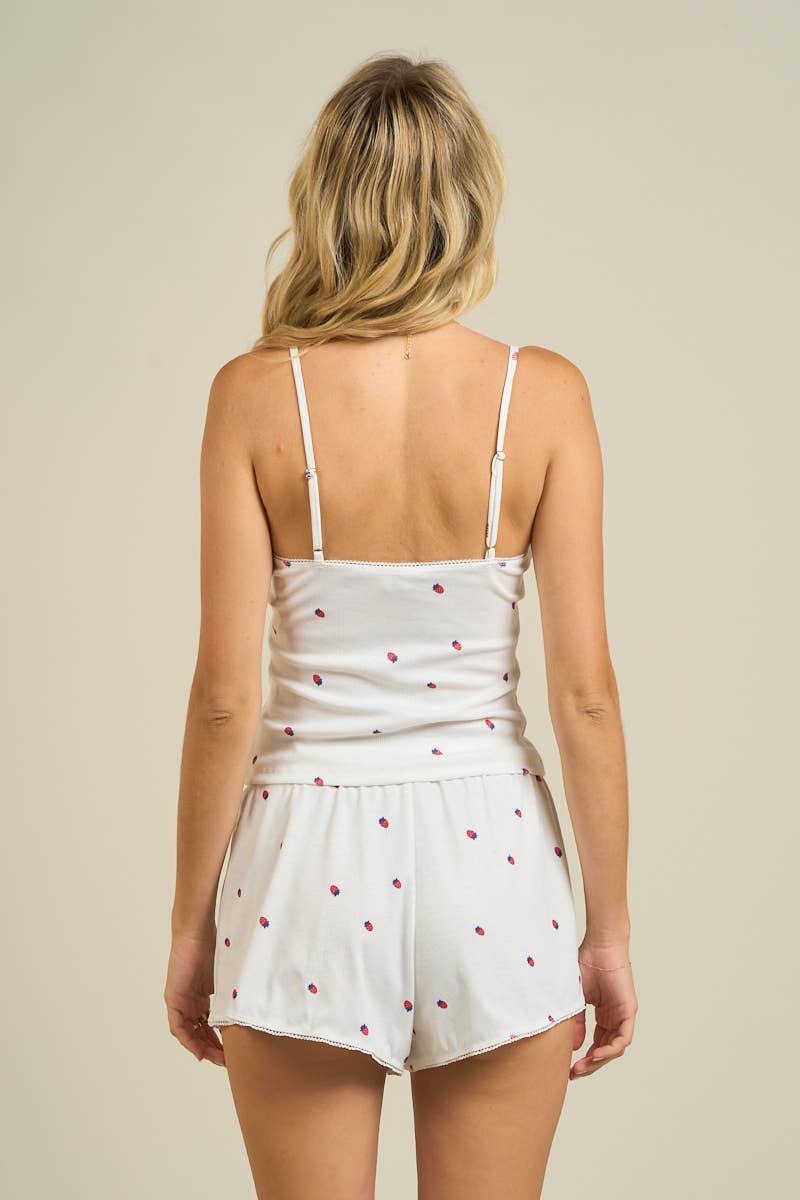 Strawberry Cami & Shorts Pajama Set