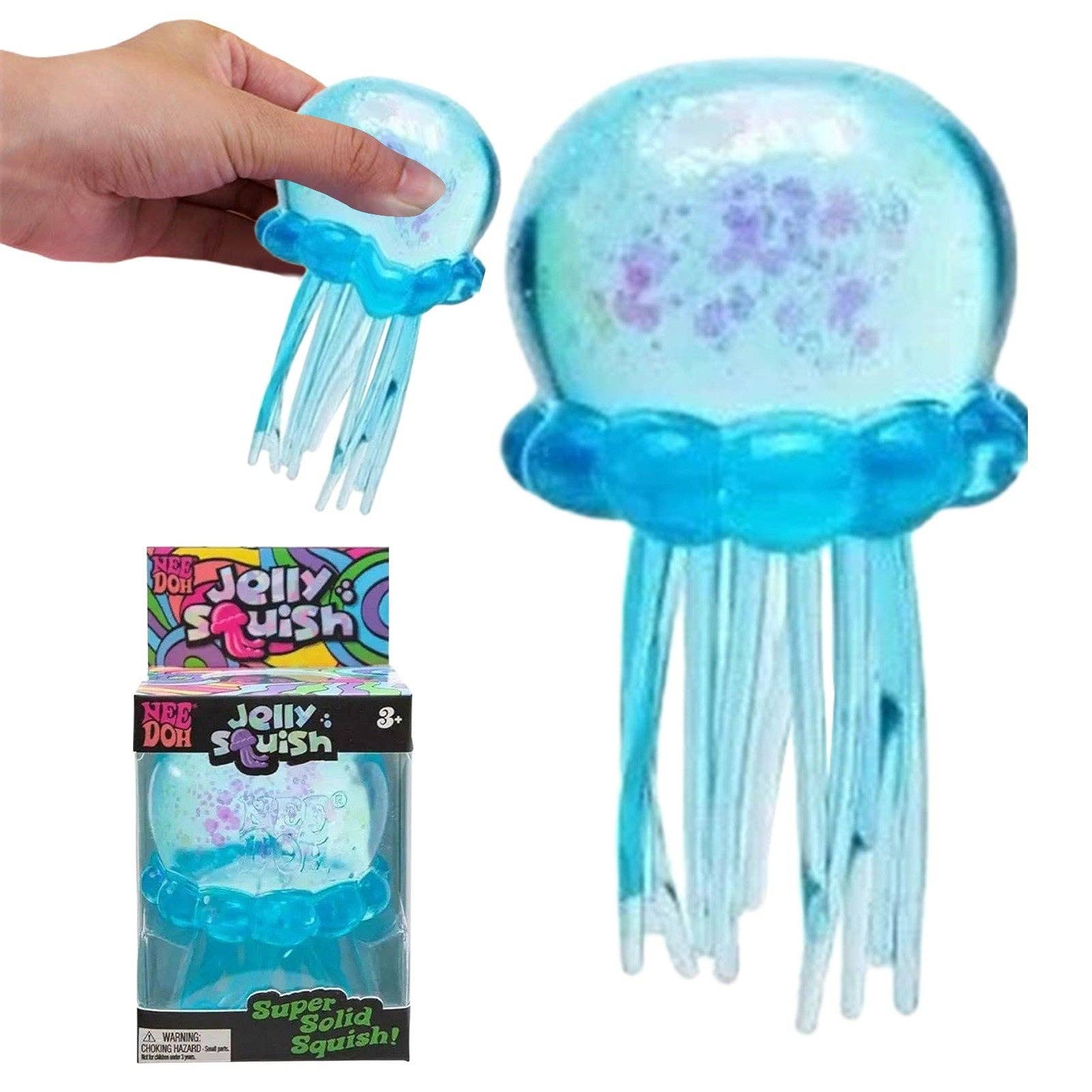 Nice Cube Jellyfish Squishy Sensory Stress Relief Toys in Box Squeeze Fidget Toy: Red cube / 1 pc