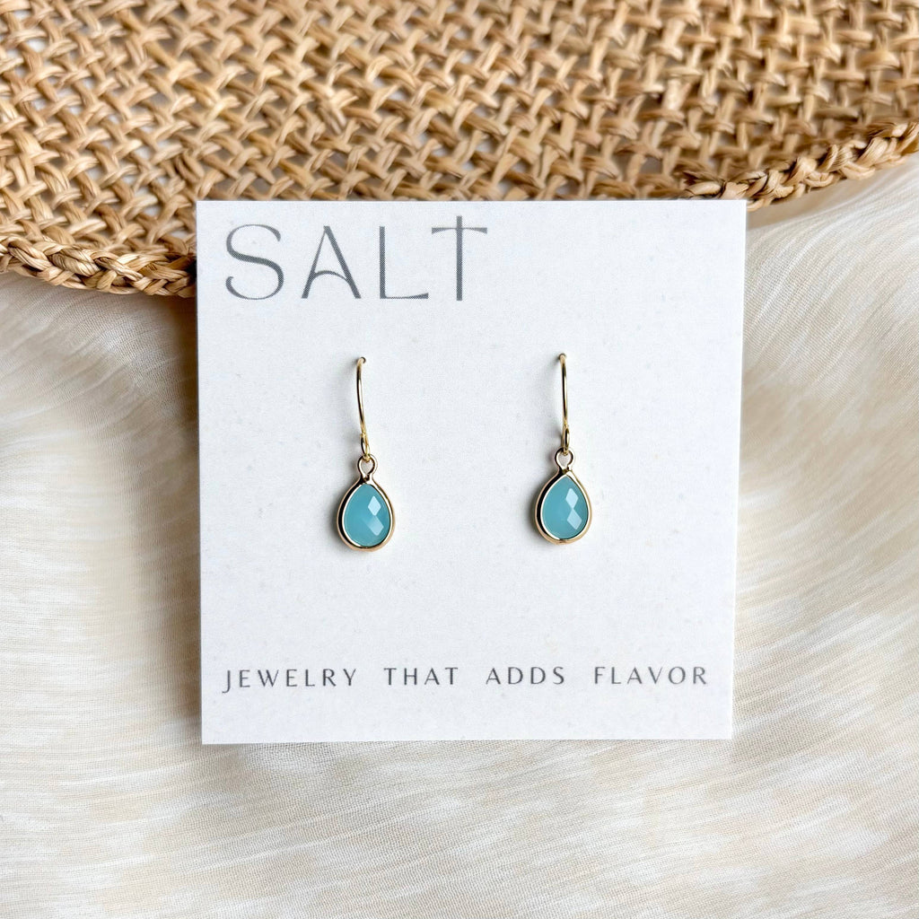 AQUAMARINE GEM EARRINGS