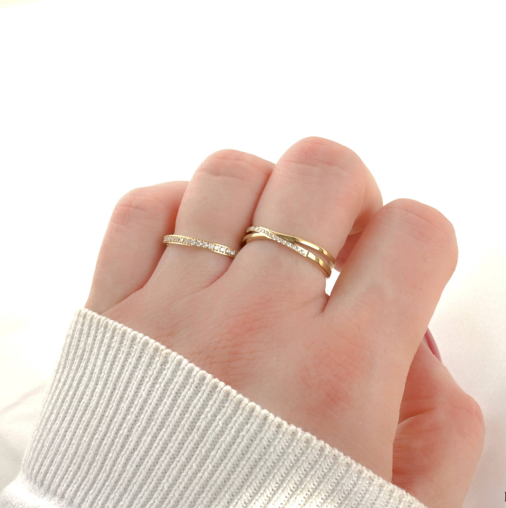 Golden Glow Pavé Ring