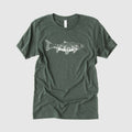 Mountain Fish Graphic Tee | Long Sleeve 018: Military T-Shirt / XX-Large