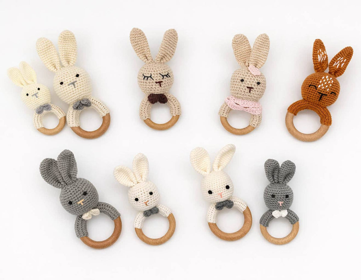 Crochet Bunny Rattle Teether: Foxy rattle