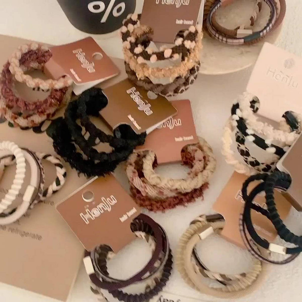 SOFT, ELASTIC AND SIMPLE HAIR TIES MILKYCOFFEE