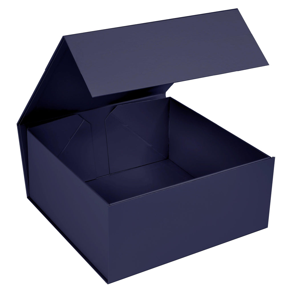 10" X 10" X 4.5" Collapsible Gift Box w/Magnetic Square Flap Lid: Black / 1