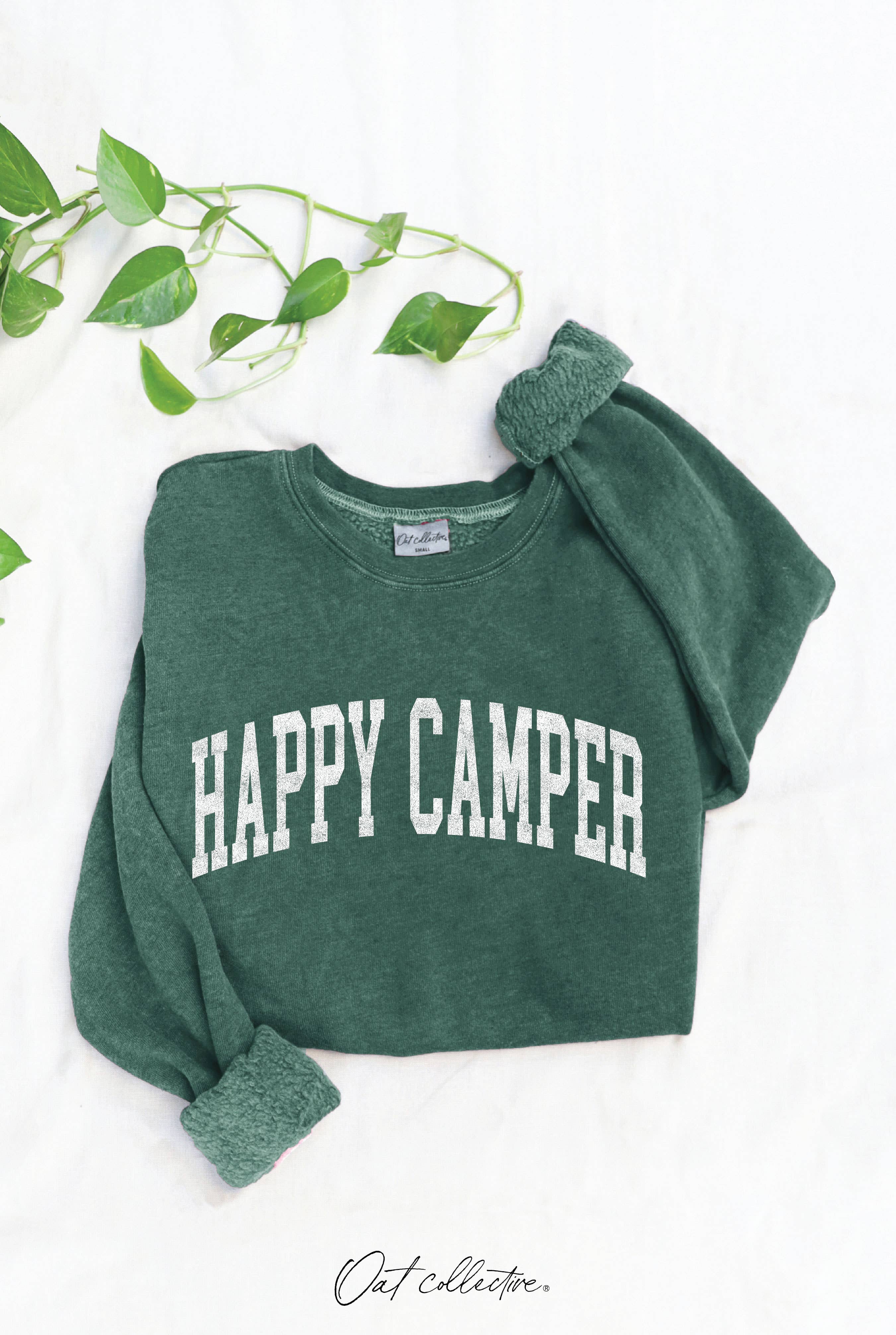 HAPPY CAMPER  Mineral Graphic Sweatshirt: BEACH SAND / M