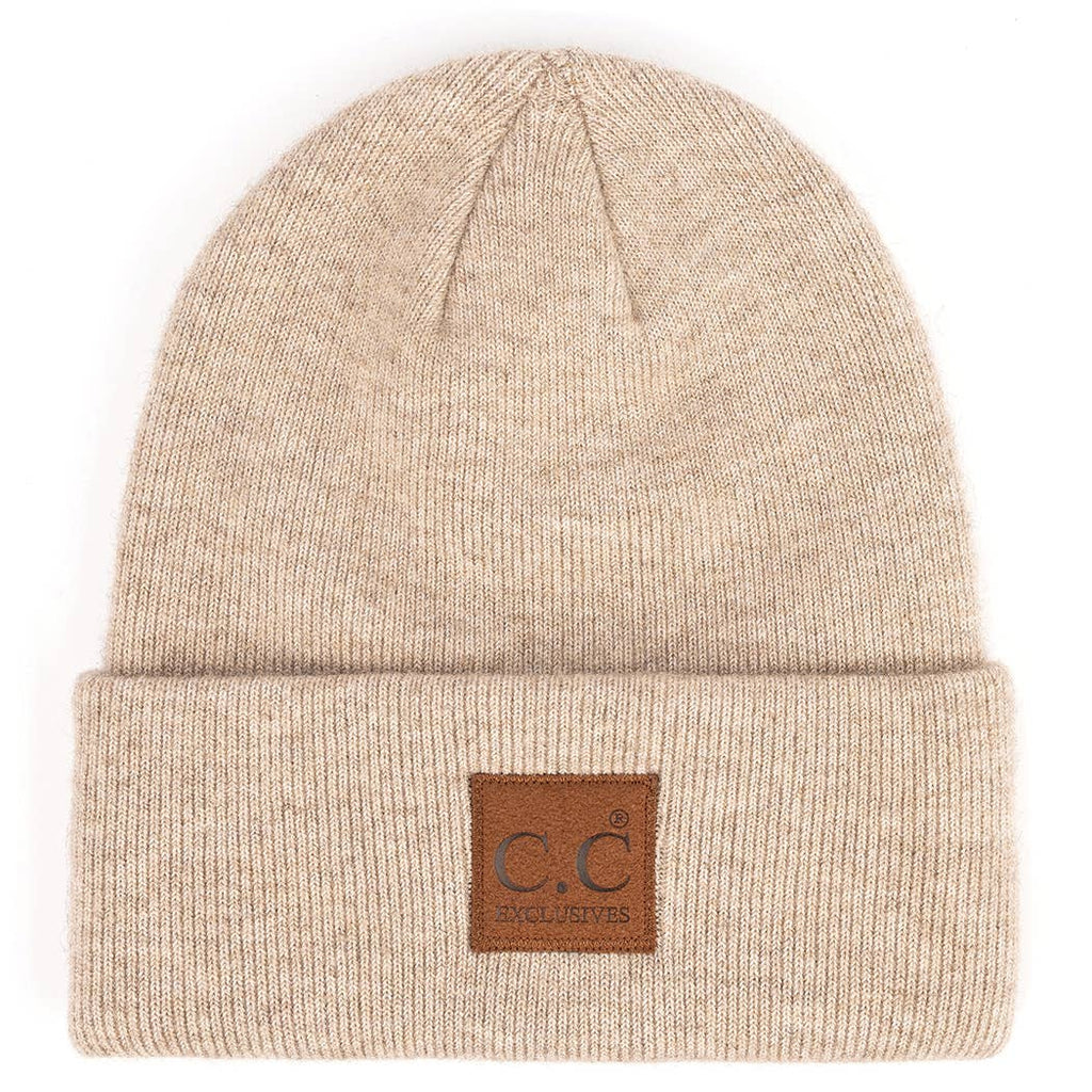 Unisex Heather Knit Classic Beanie Hat