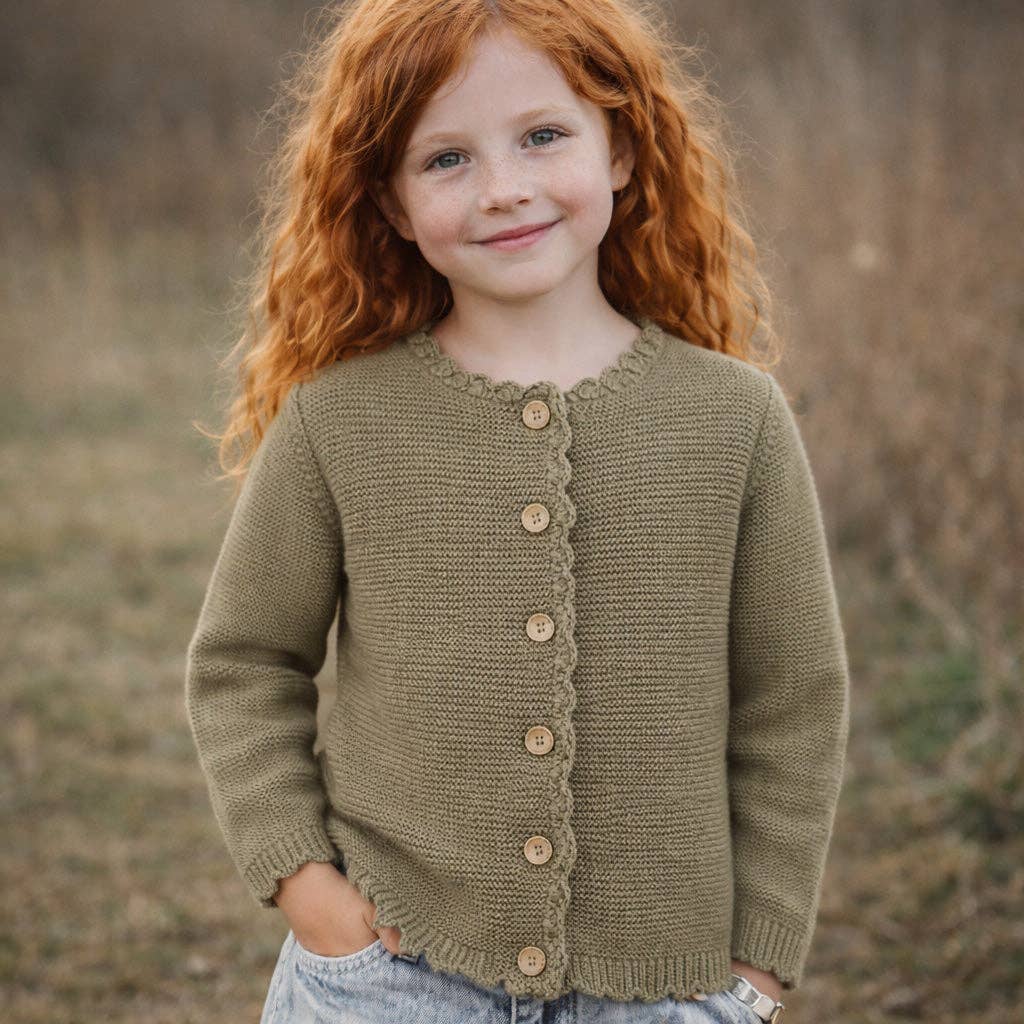 Baby Sophia Sweater: Sage / NB