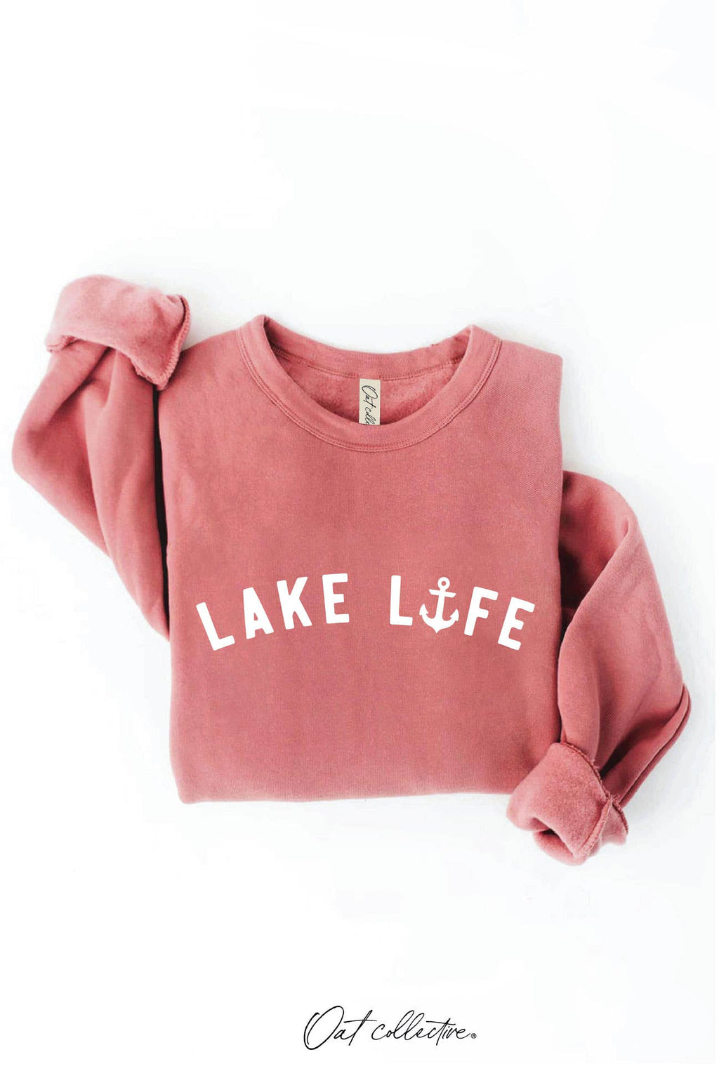 LAKE LIFE Graphic Sweatshirt: VINTAGE WHITE LONG SLEEVE / L