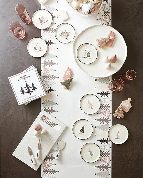 Holiday Ceramic Tree Set - Blush - Set of 3