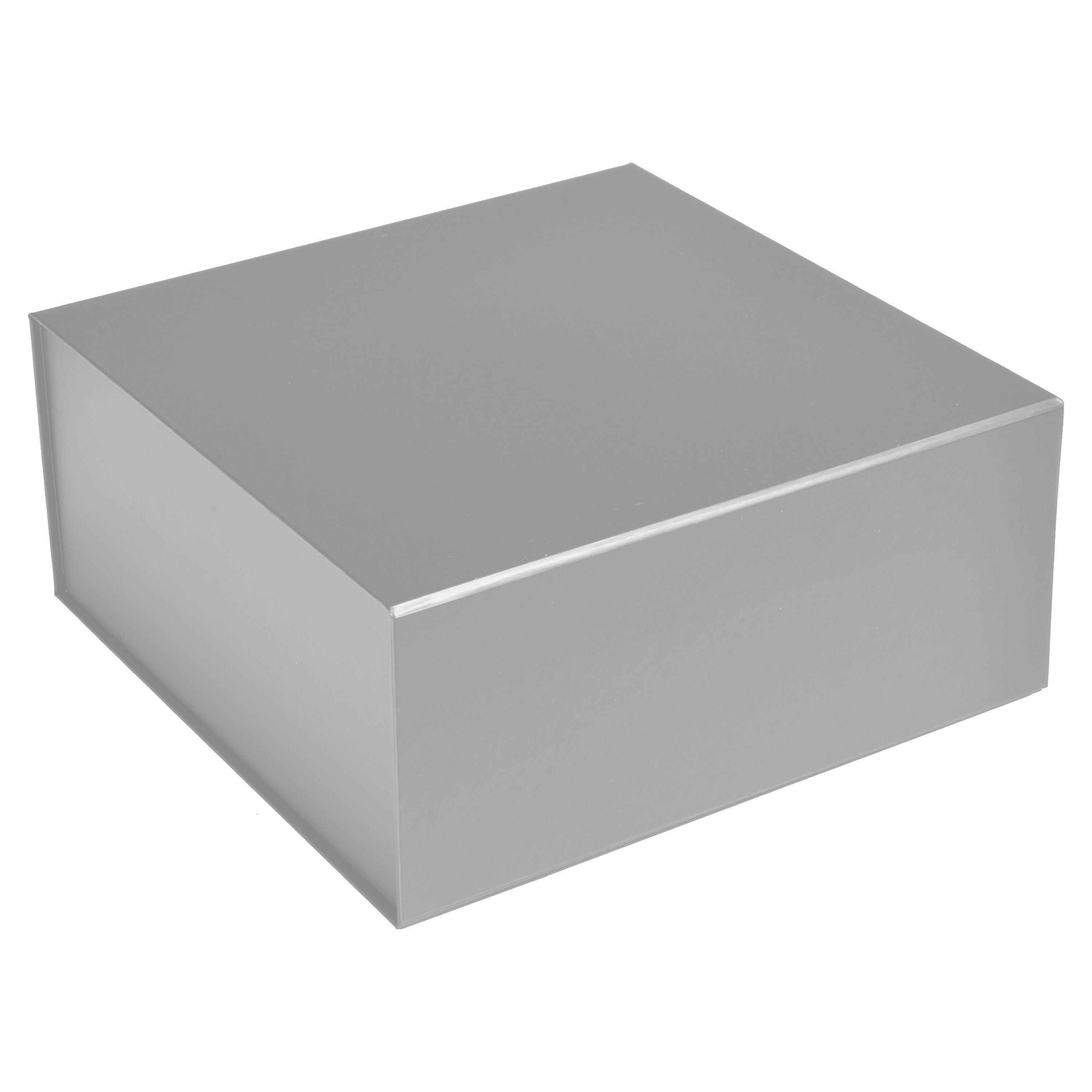 10" X 10" X 4.5" Collapsible Gift Box w/Magnetic Square Flap Lid: Black / 1