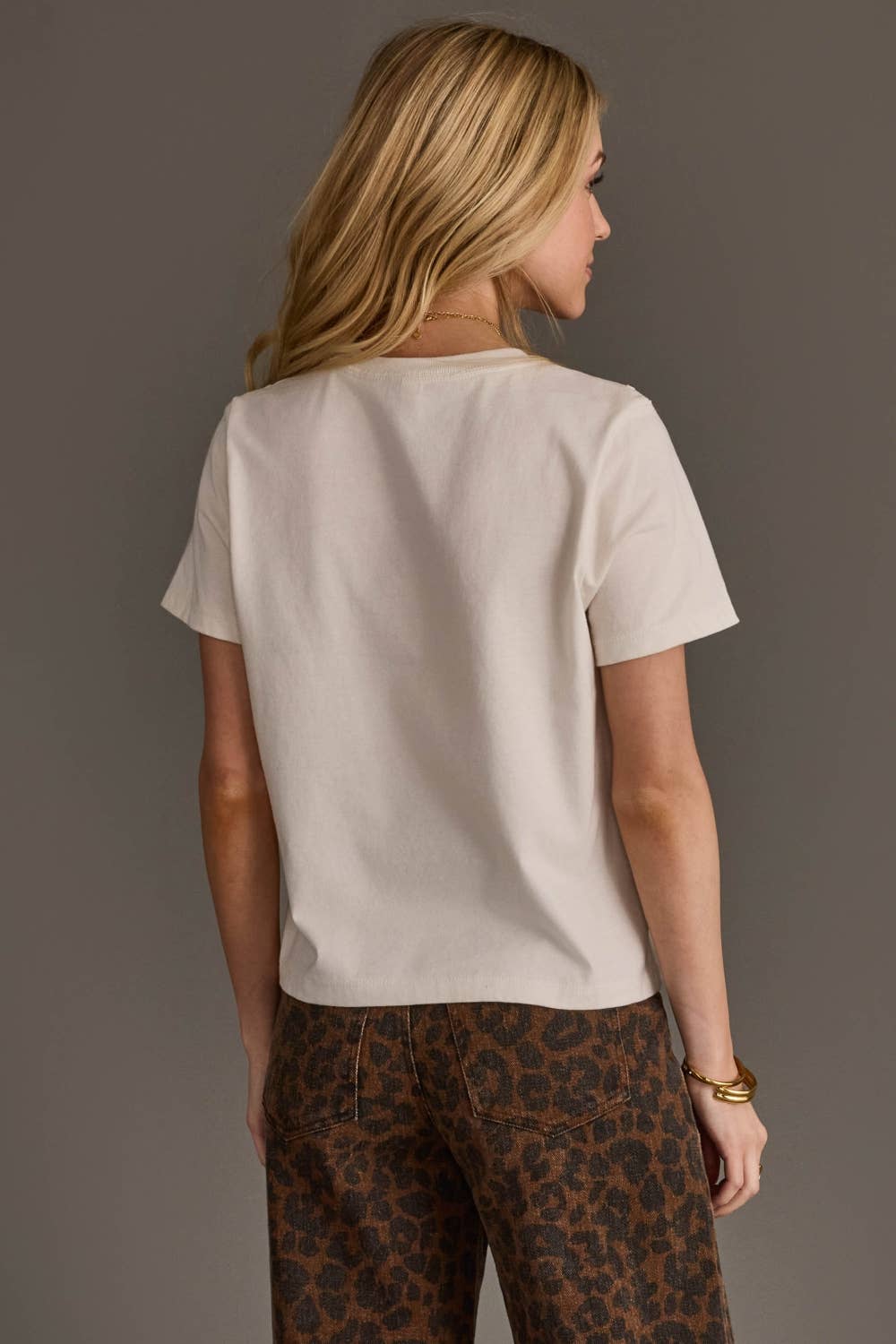 Off White Cowgirl Graphic Tee