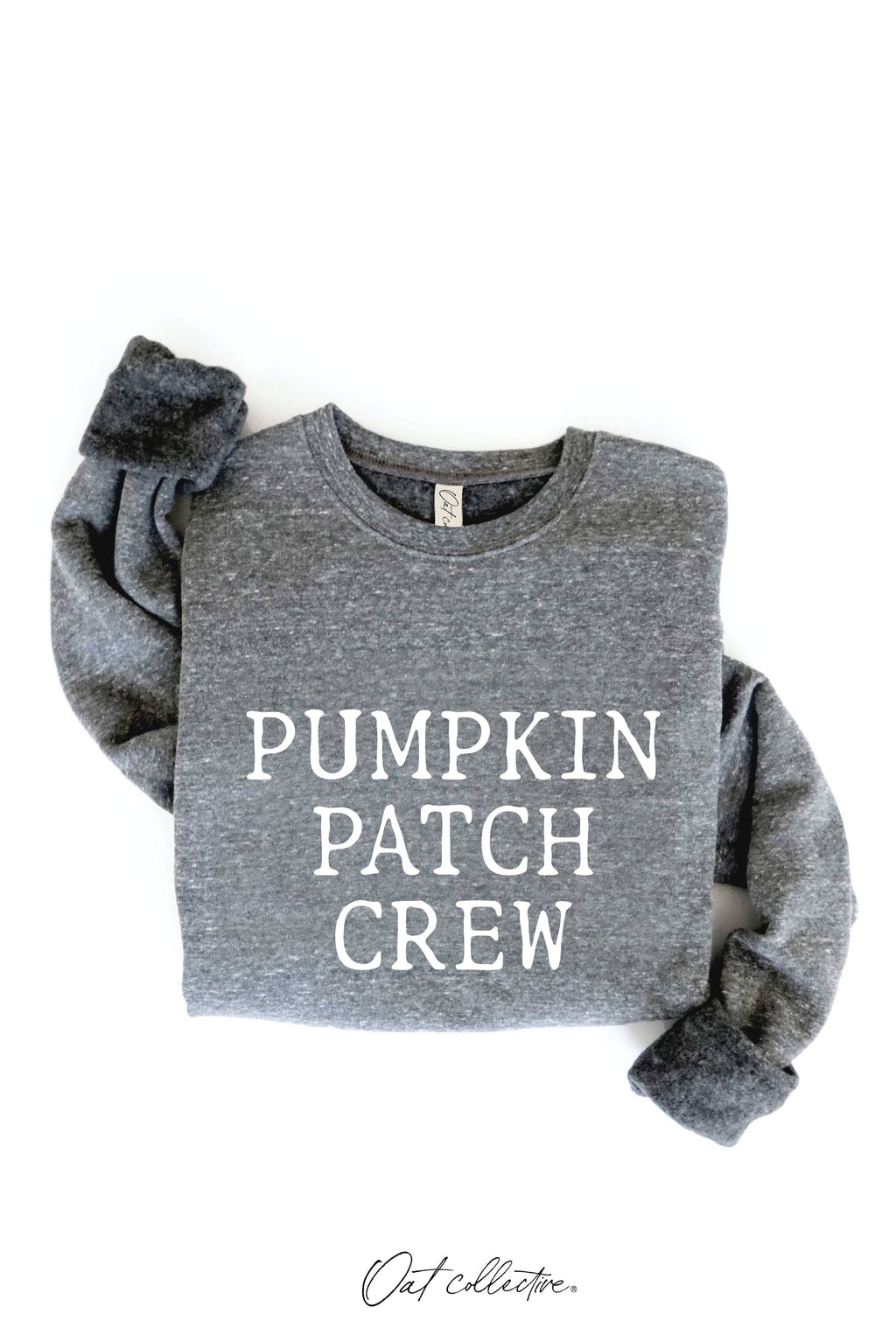 PUMPKIN PATCH CREW Graphic Sweatshirt: HEATHER DUST / XL