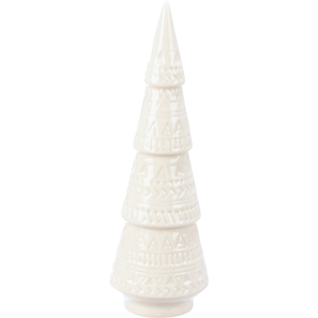 White Ceramic Christmas Tree Set
