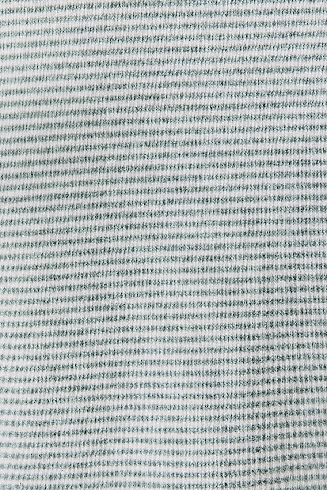 MID RISE STRIPE SHORTS: SAGE-CREAM STRIPE