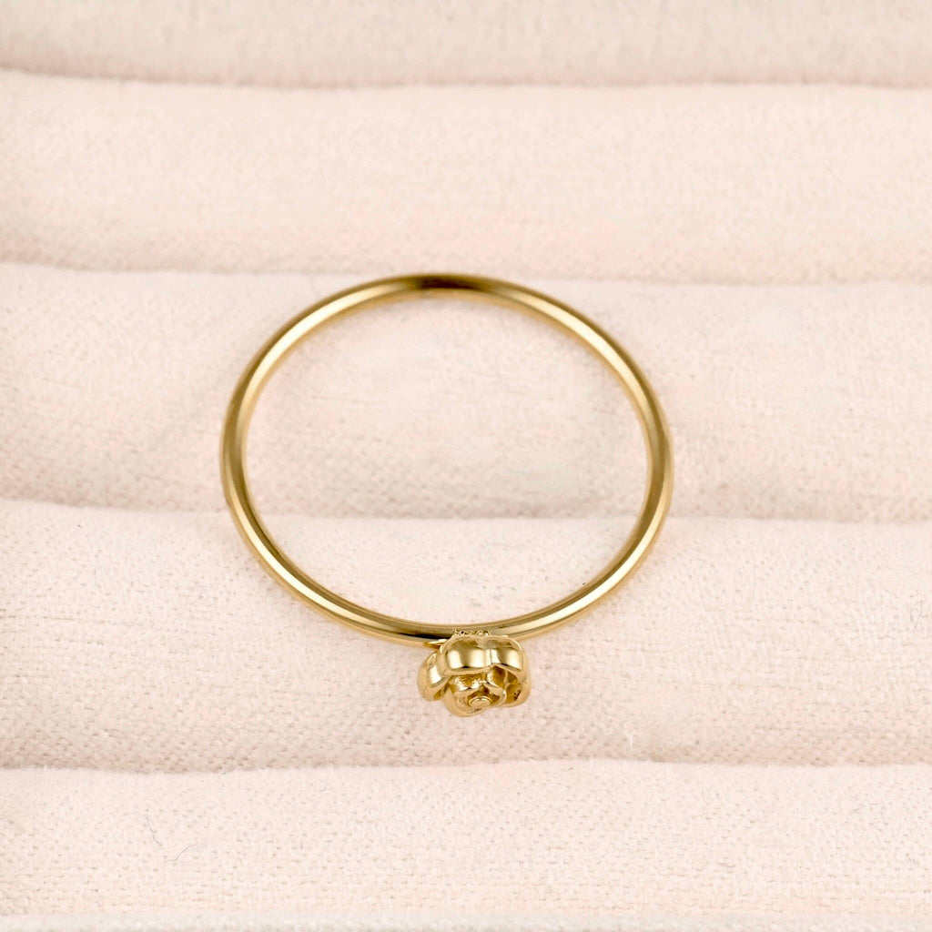 Mini Gold Rose Ring