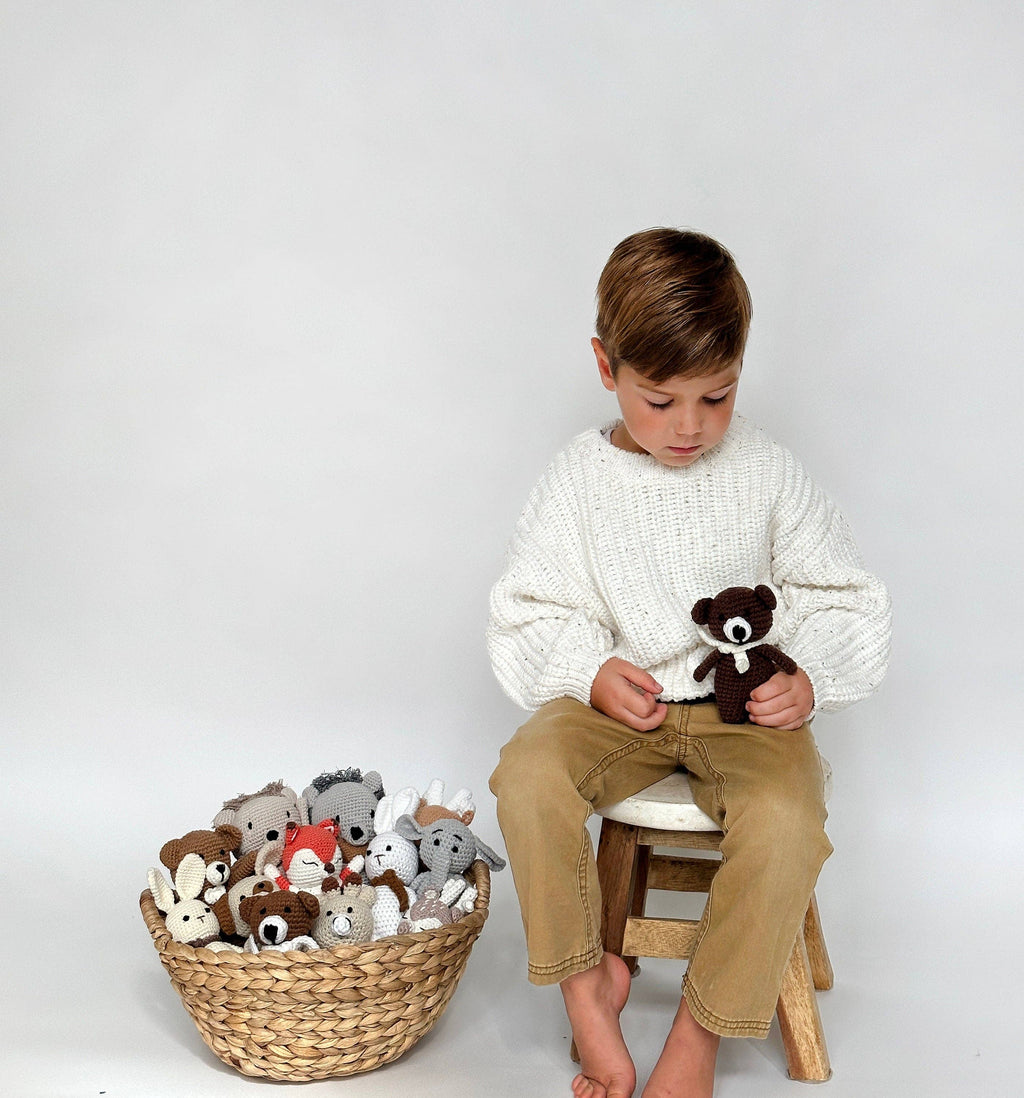 Mini Crochet Animals: Mini deer TAN