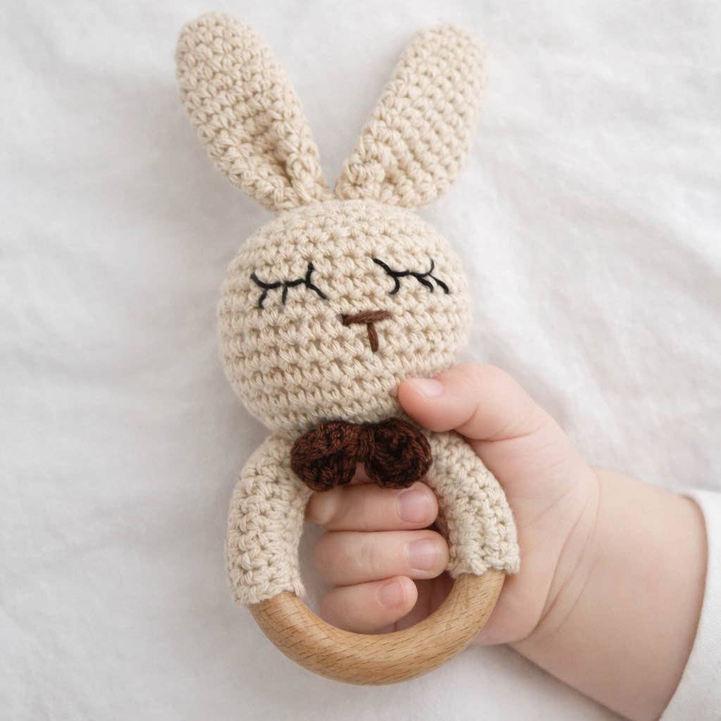 Crochet Bunny Rattle Teether: Foxy rattle