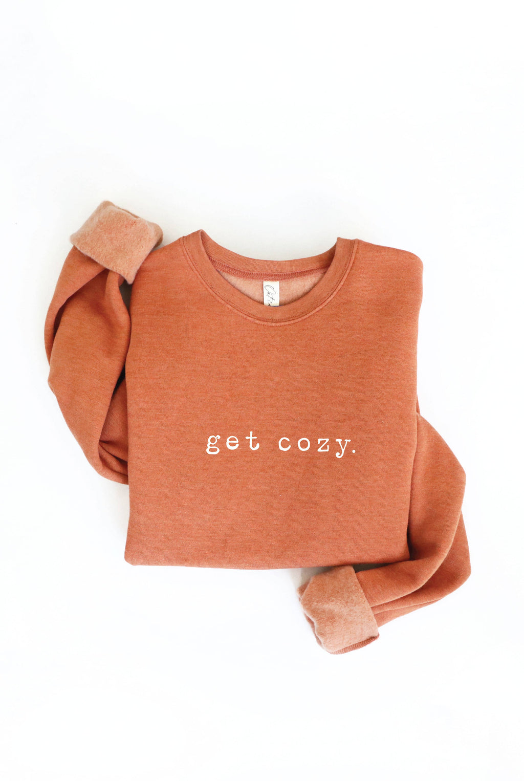GET COZY Graphic Sweatshirt: MAROON / S