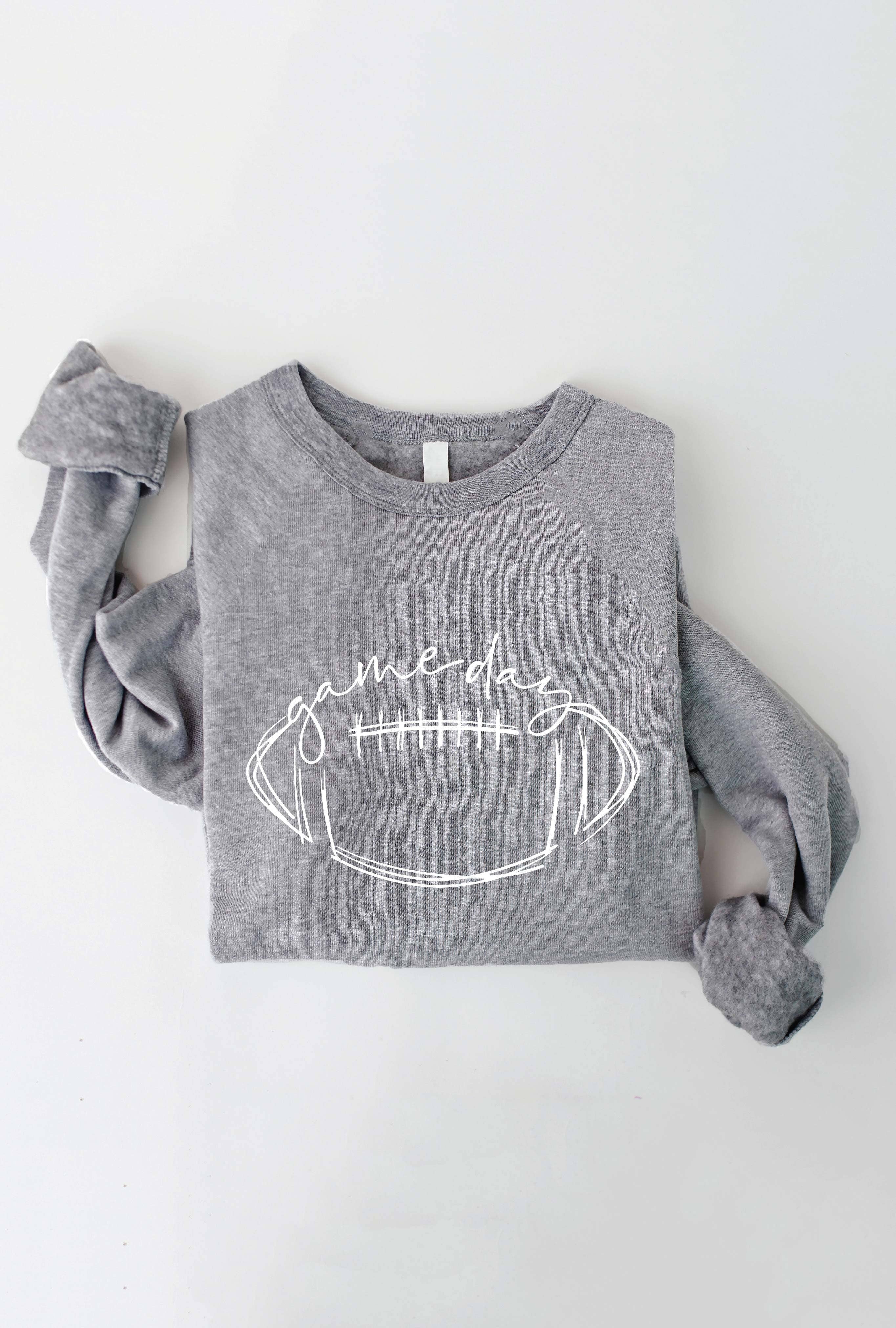 GAME DAY FOOTBALL Graphic Sweatshirt: DARK H. SAGE / XL