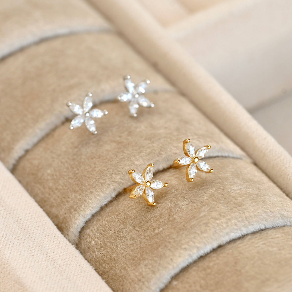 Marquise Flower Studs