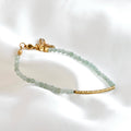Sage Beaded Gold Bracelet