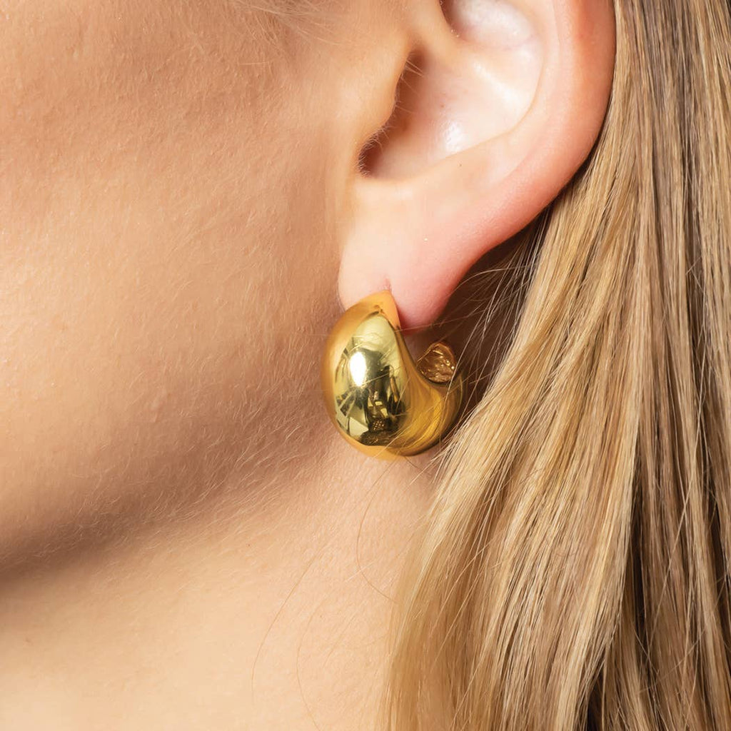14K Gold-Dipped Post Earring: GLD / ONE SIZE