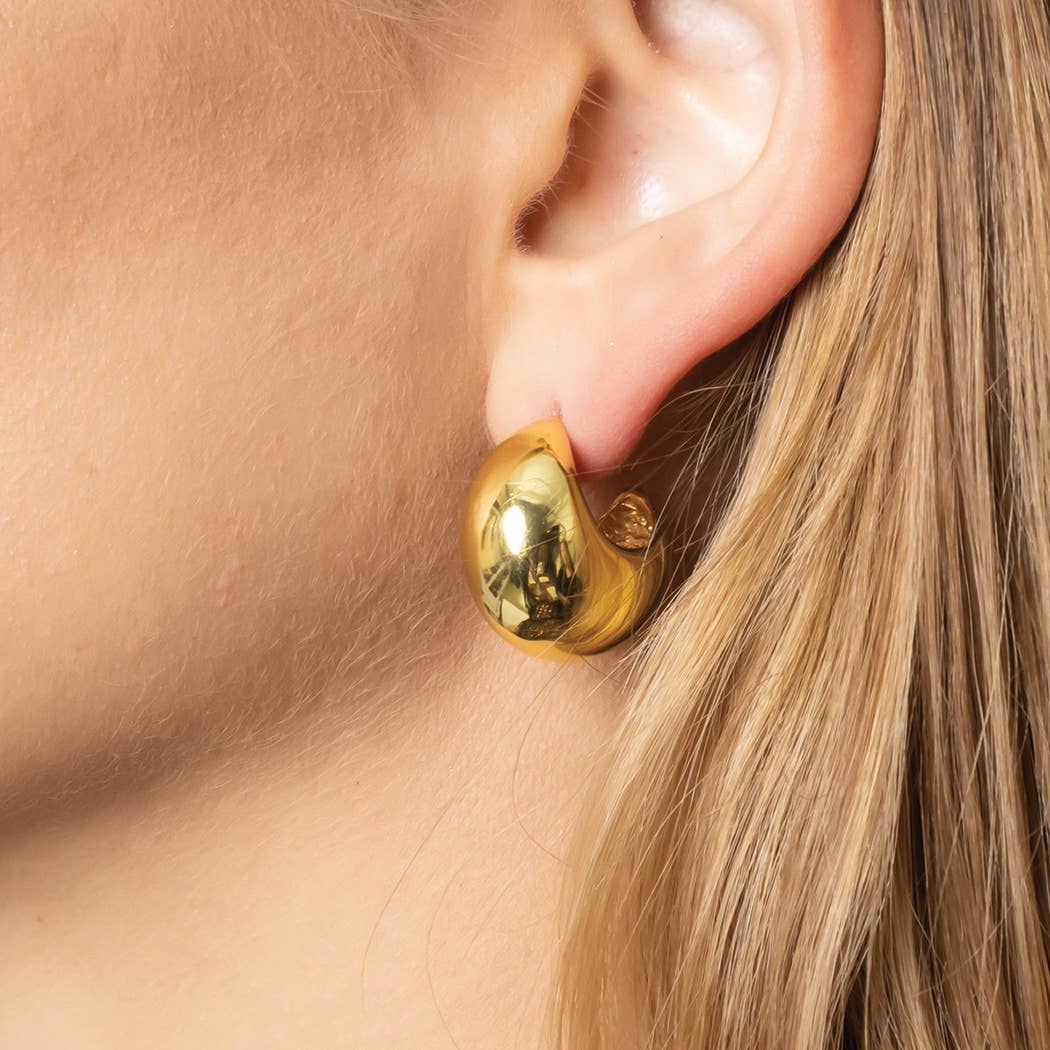 14K Gold-Dipped Post Earring: GLD / ONE SIZE