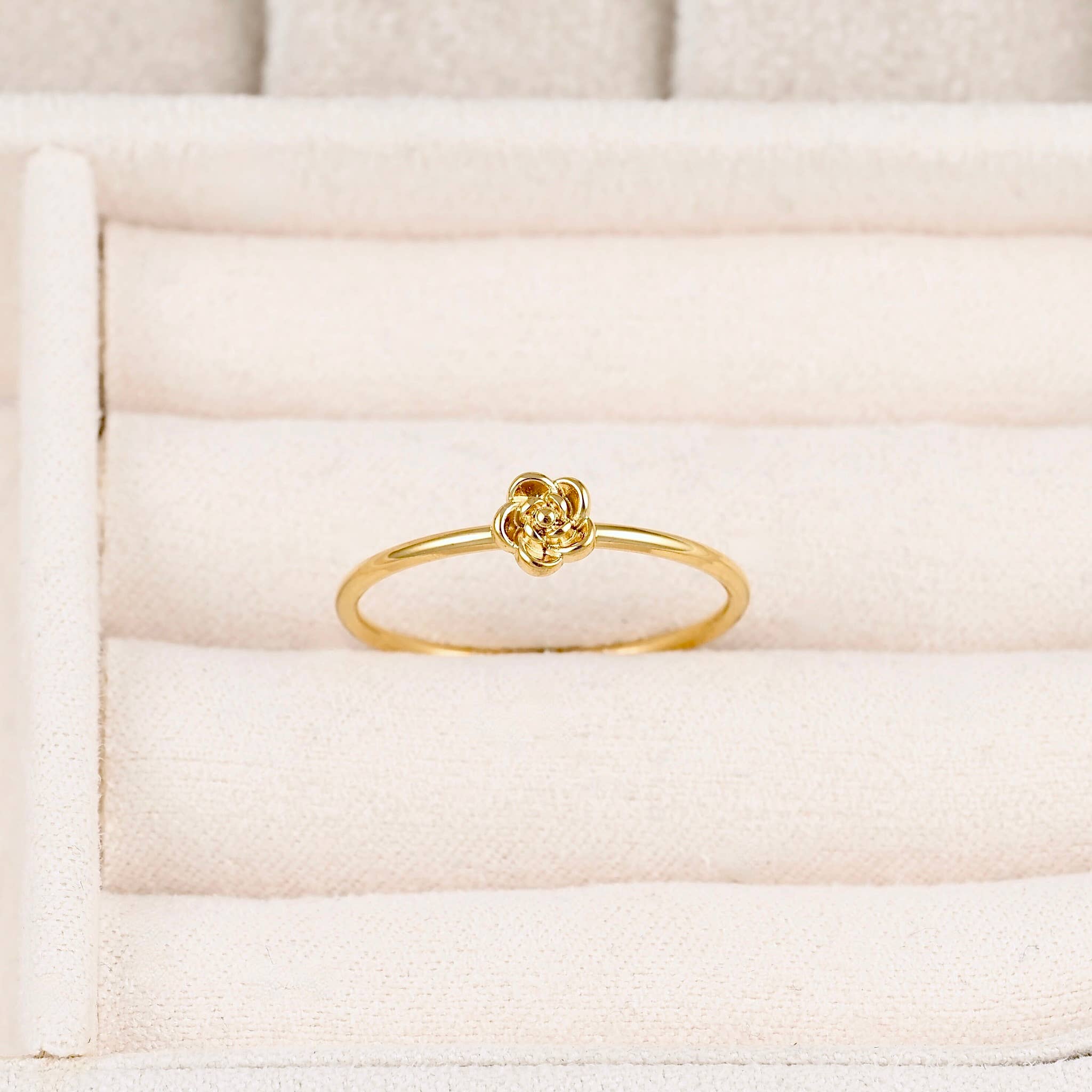 Mini Gold Rose Ring