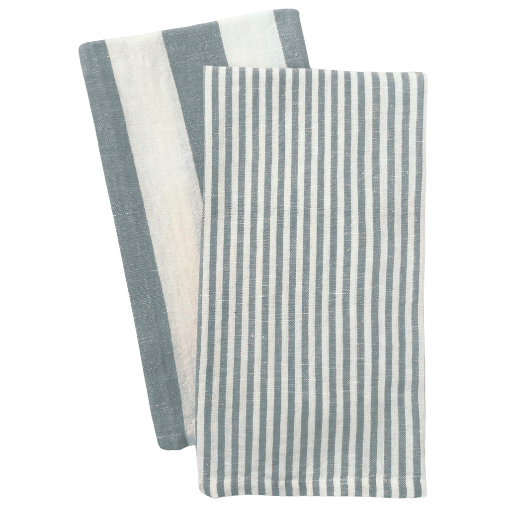 Stripe Tea Towel Set: Black