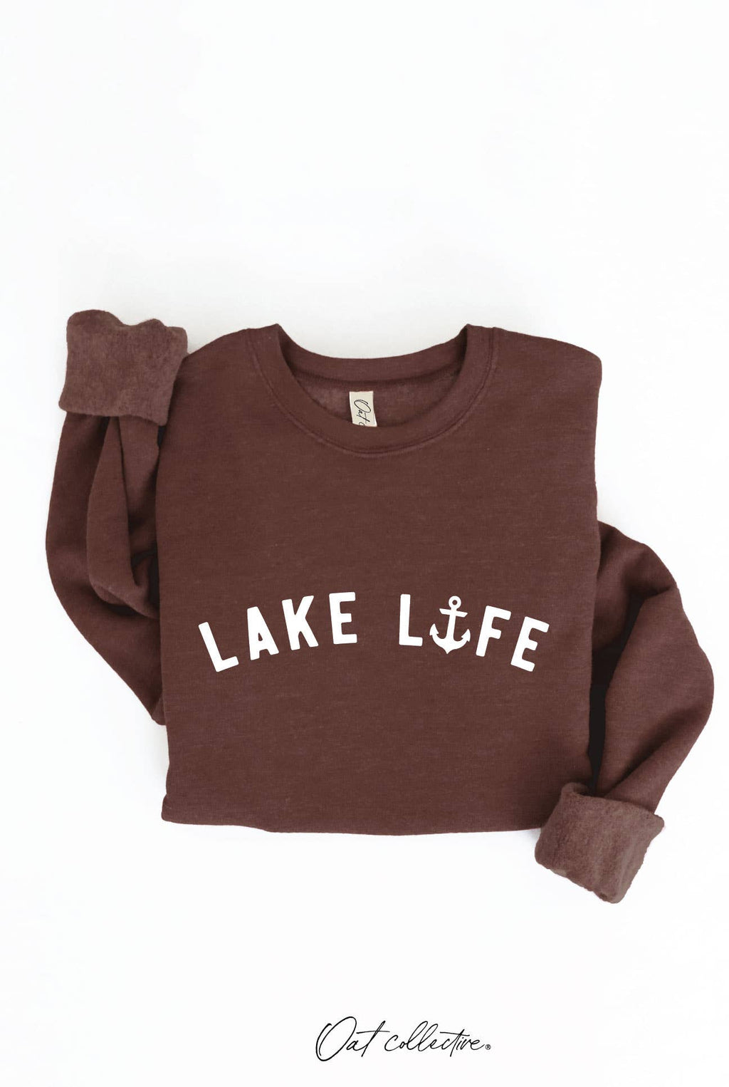 LAKE LIFE Graphic Sweatshirt: DARK H.SAGE / S