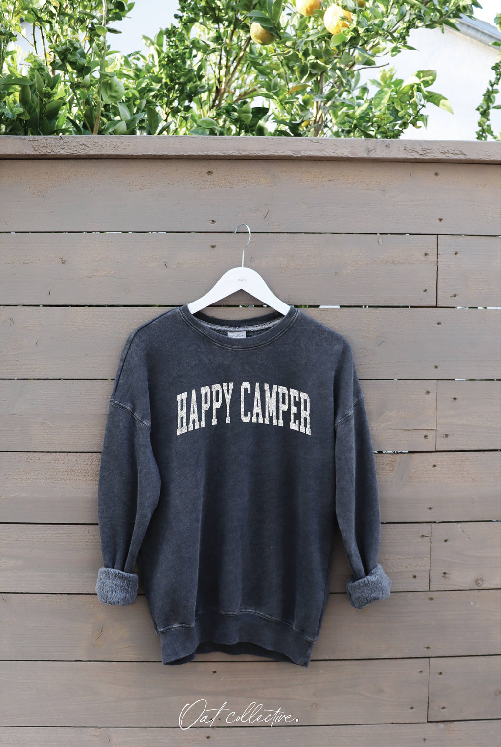 HAPPY CAMPER  Mineral Graphic Sweatshirt: BEACH SAND / S