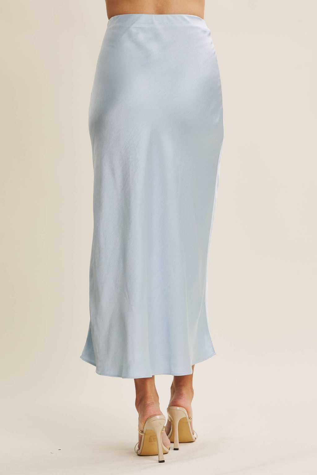 MOONLIT THICK HIGH QUALITY SILKY SATIN BIAS CUT MAXI SKIRT: DUSTY MAUVE / L