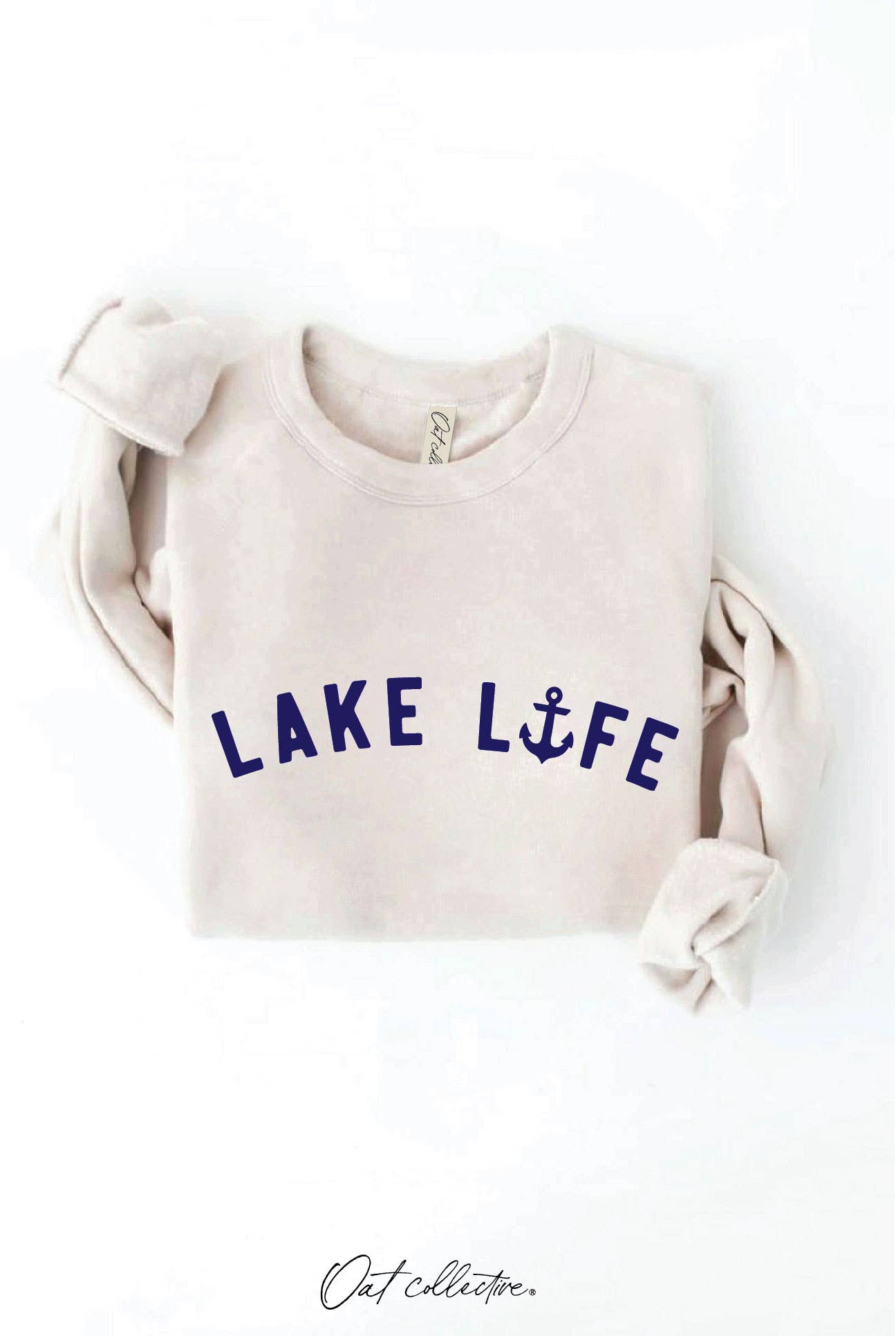 LAKE LIFE Graphic Sweatshirt: DARK H.SAGE / S