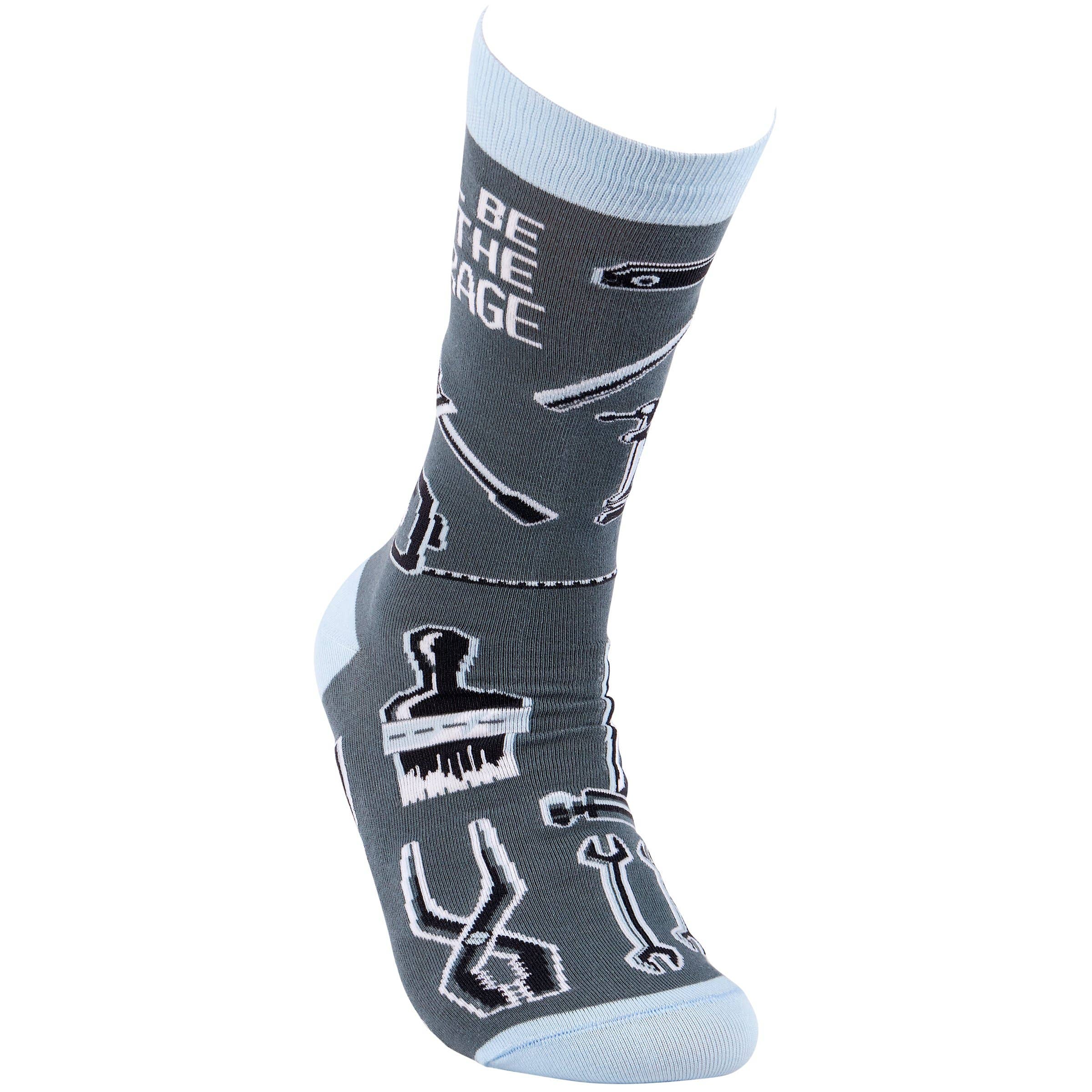 I'll Be In The Garage Socks